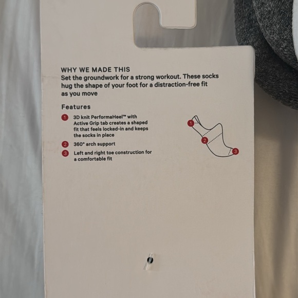 6 pairs FREE SHIP - Lululemon Athletica Power Stride Socks with Active Heel Grip - Picture 5 of 6
